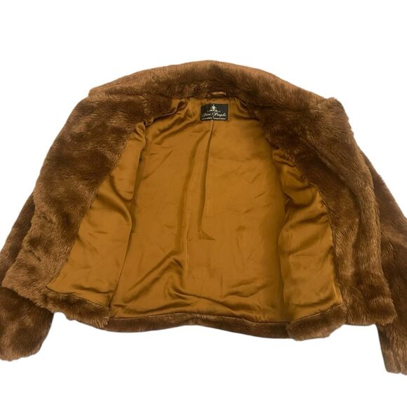 Free People Mena Brown Faux Fur Cropped Teddy Coat Jacket Women’s Size Medium - Picture 7 of 12